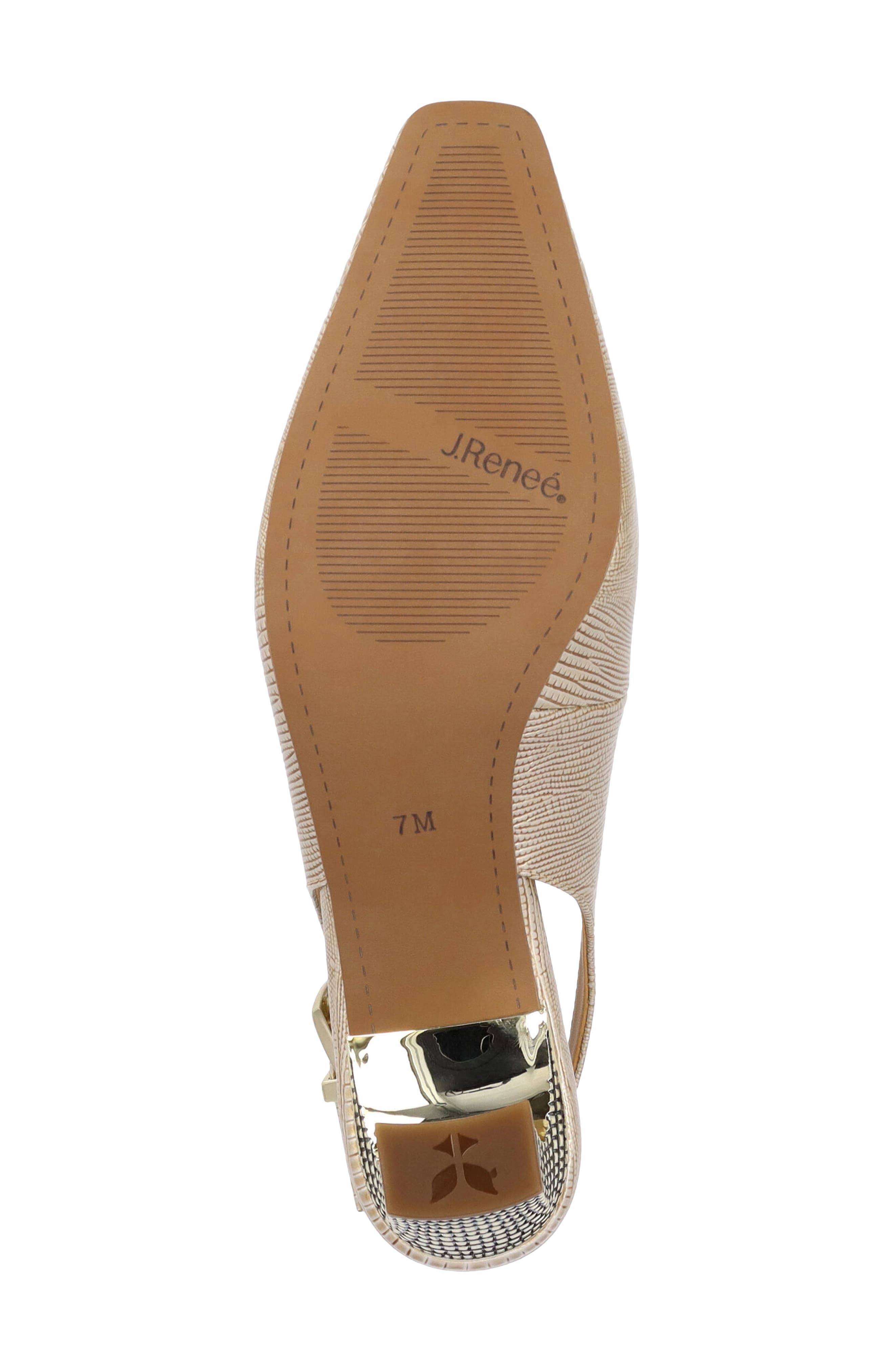 Hadyn Lizard Embossed Slingback Pump, Alternate, color, PEARL