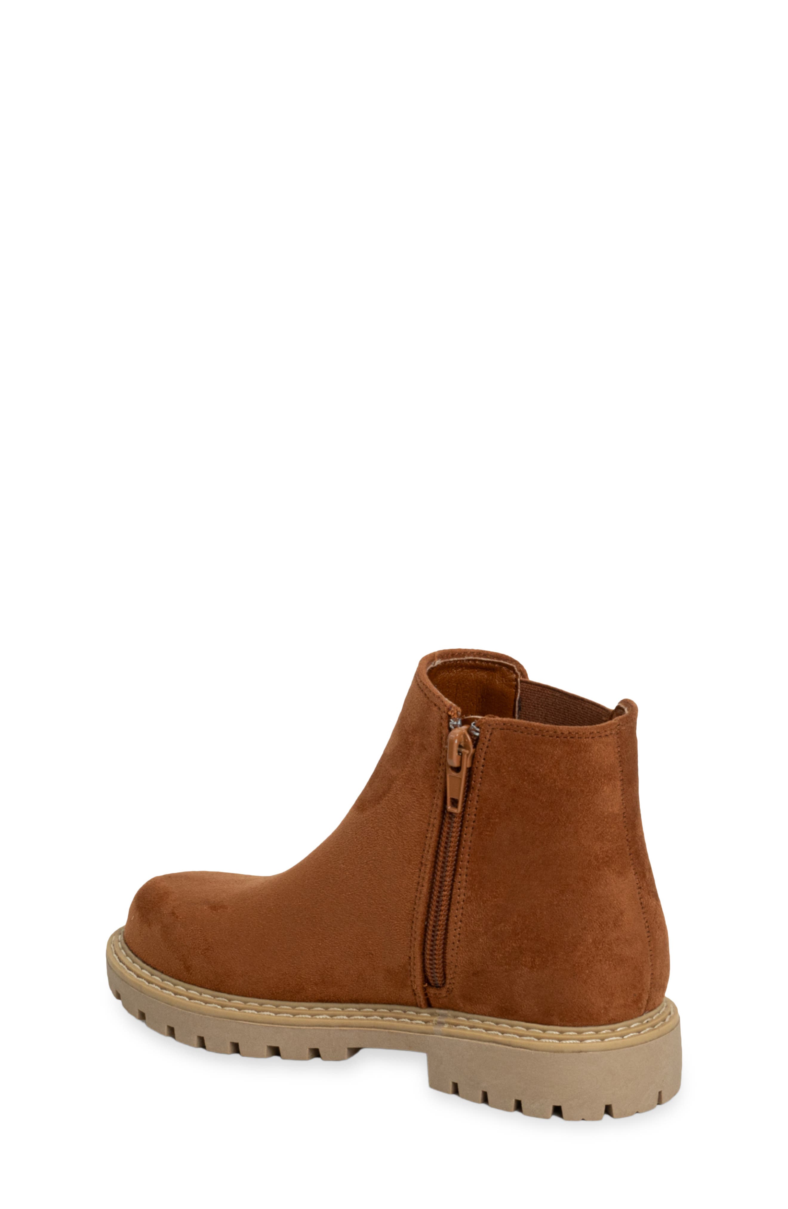 Kids' Zophie Lug Sole Boot, Alternate, color, CAMEL SUEDE