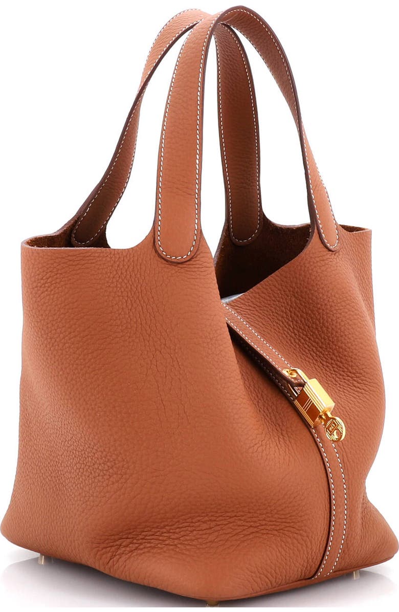 Pre-Owned Hermes Picotin Lock Bag Clemence MM, Alternate, color, Gold