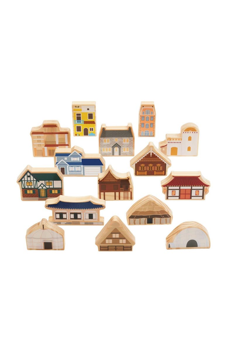 Kaplan Early Learning Company Traditional International Homes Set - 15 Pieces, Alternate, color, Multicolored