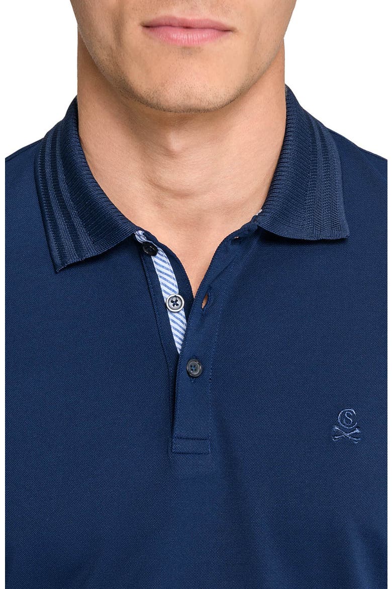 Slim Fit Short Sleeve Solid Polo, Alternate, color, NAVY