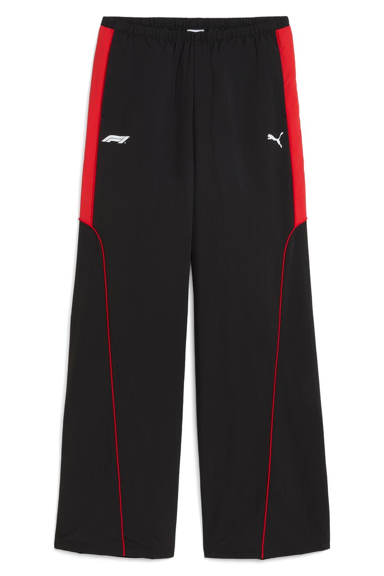 Formula 1® Woven Nylon Wide Leg Pants, Alternate, color, PUMA BLACK