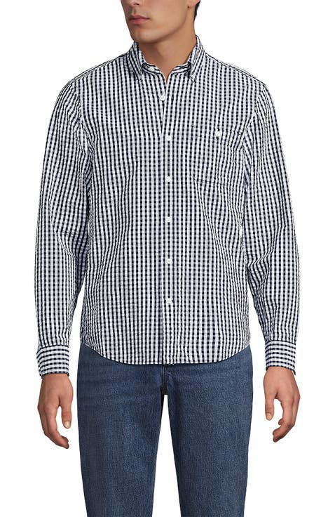 Long Sleeve Seersucker Shirt
