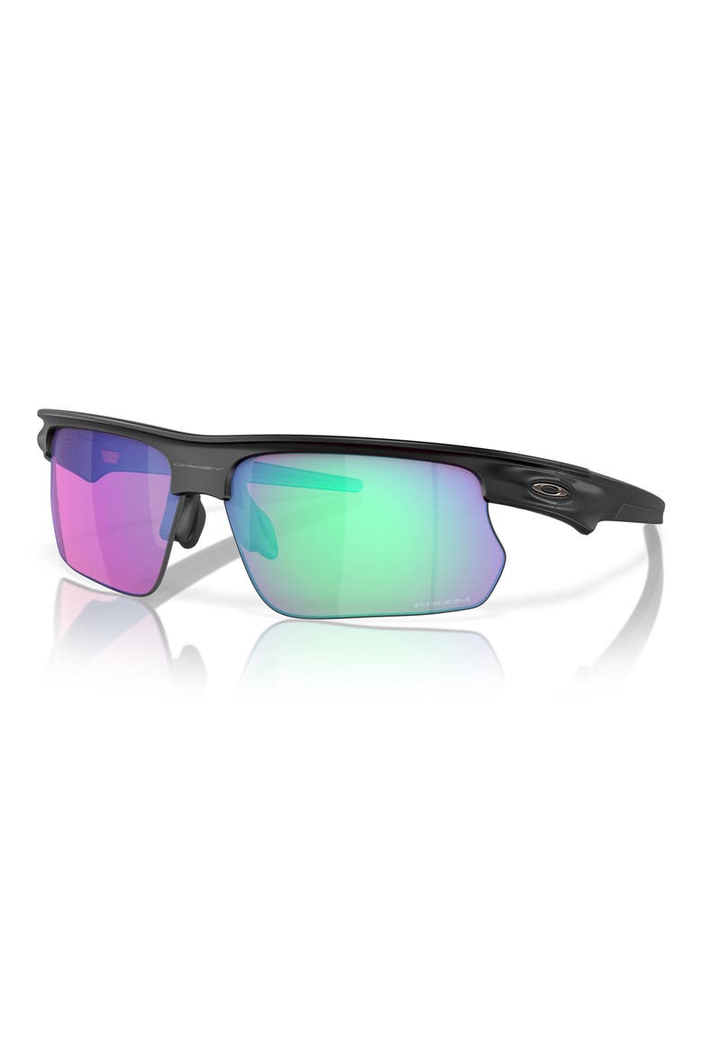 Bisphaera 68mm Prizm™ Gradient Oversize Polarized Rectangular Sunglasses, Alternate, color, BLACK WHITE