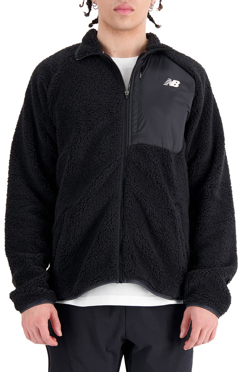 New Balance Q Speed Faux Shearling Jacket, Main, color,