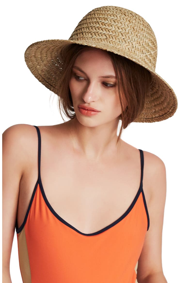 Kennedy Straw Hat, Alternate, color, DARK TAN