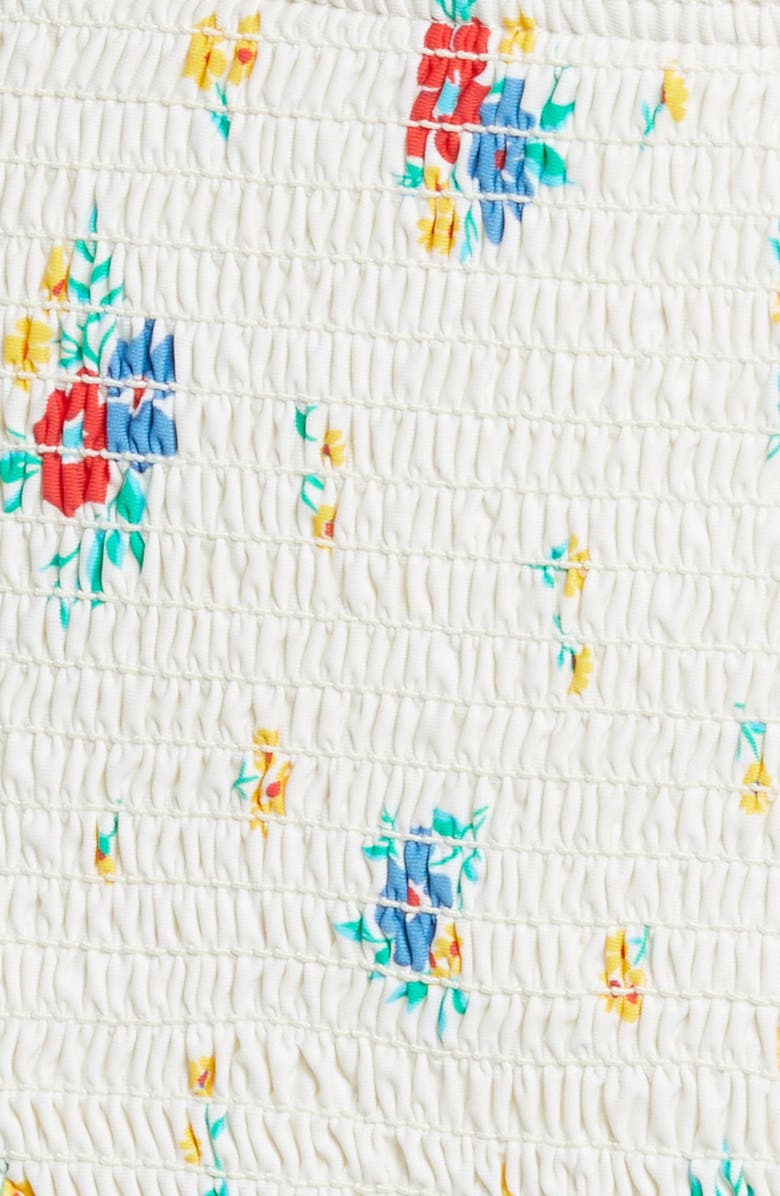 Billabong x Wrangler Meadowlands Smocked High Waist Swim Bottoms, Alternate, color,