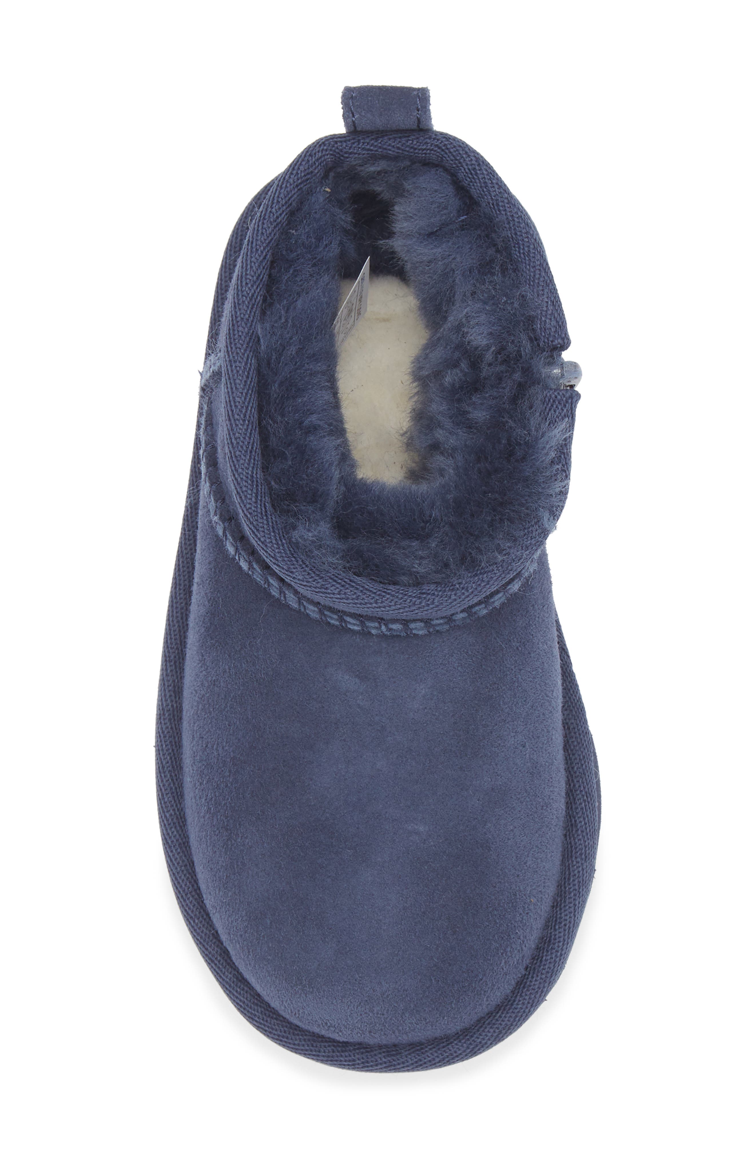UGG<sup>®</sup> Kids' Classic Ultra Mini Water Resistant Boot, Alternate, color, New Navy