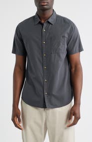 Roark Made to Fade Short Sleeve Cotton & Lyocell Button-Up Shirt