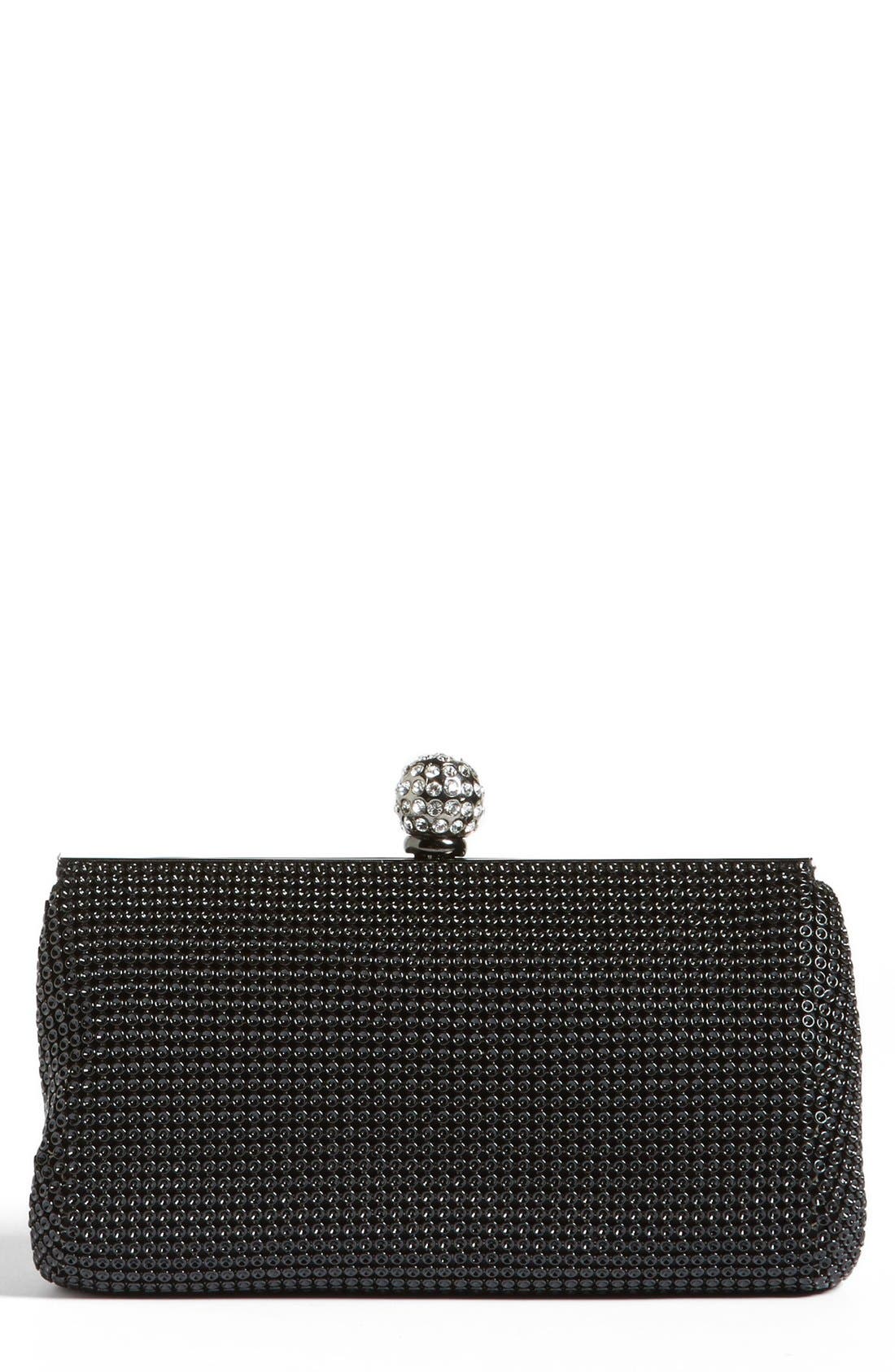 Whiting & Davis 'Crystal' Mesh Clutch, Main, color, 