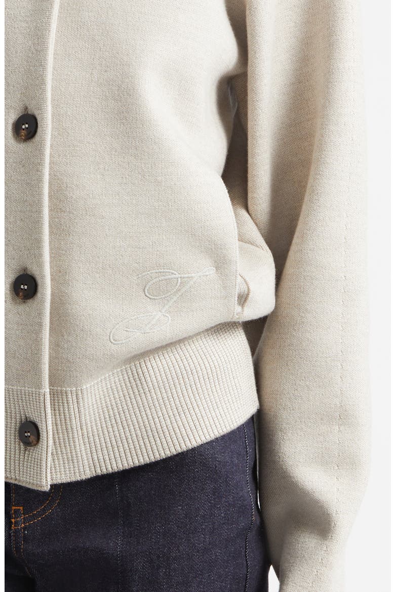 Le Lavande Bomber Cardigan, Alternate, color, GREIGE