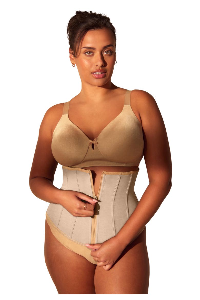 Ultra Firm Flex Zip Corset Waist, Main, color, NUDE