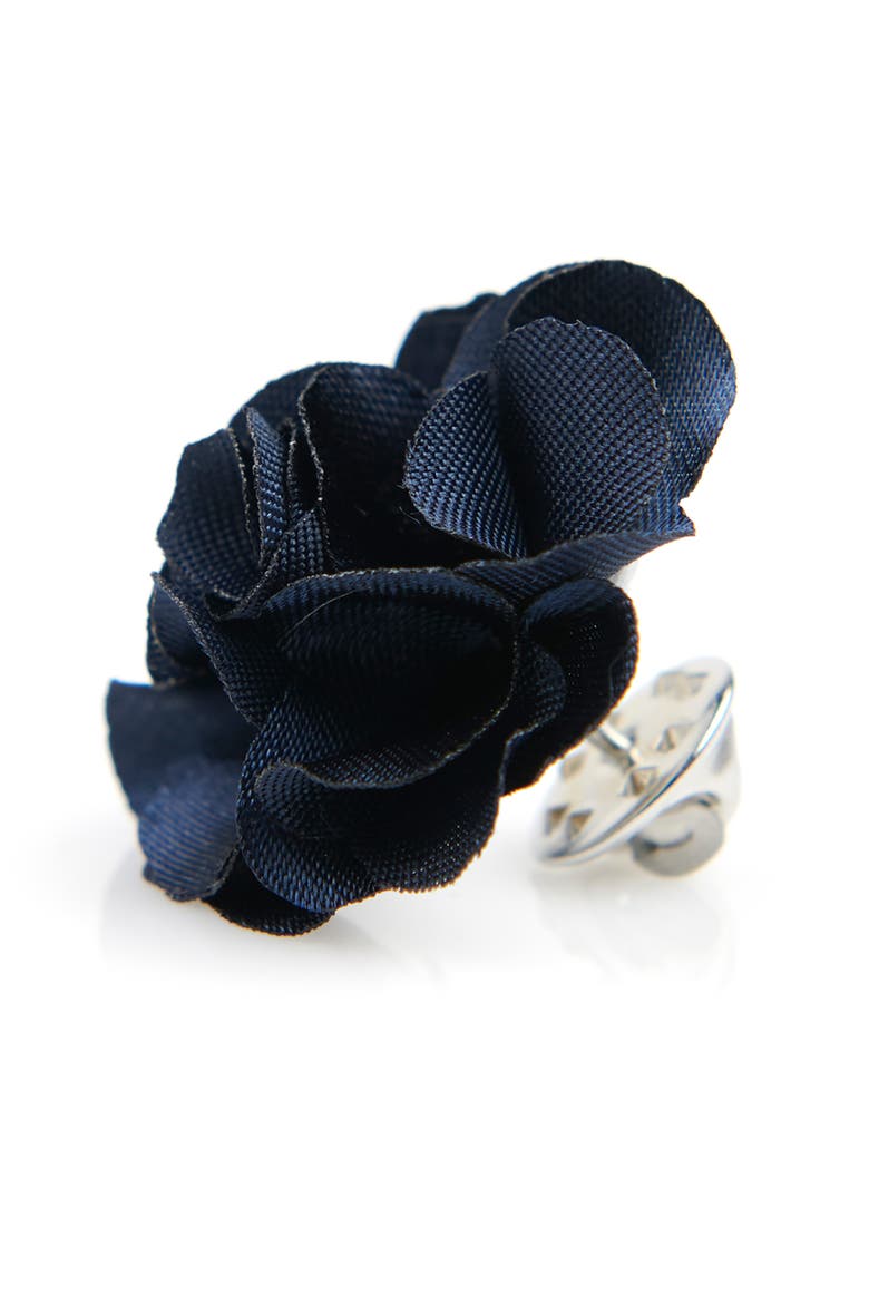 Men's Flower Lapel Pin, Alternate, color, SLATE