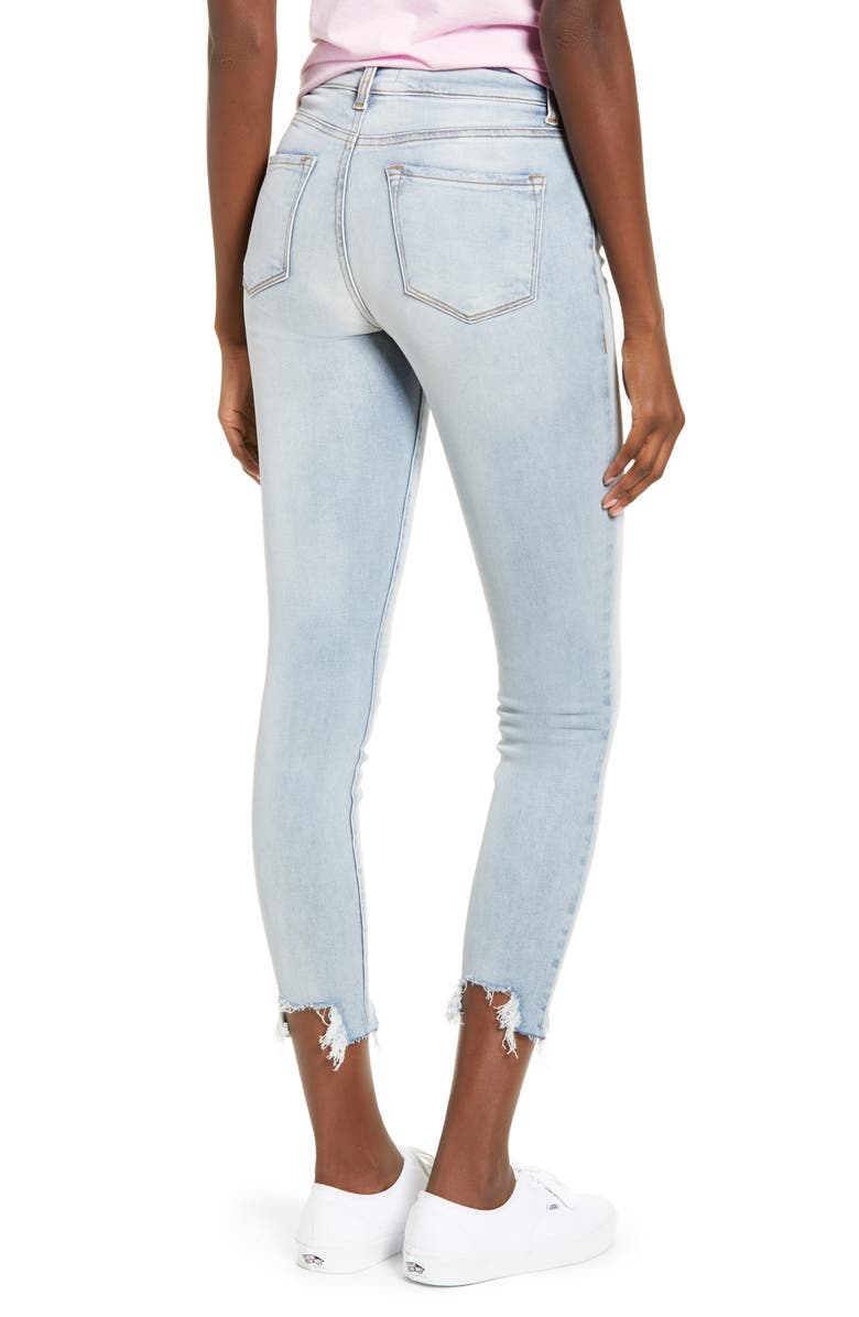 STS Blue Eillie High Waist Destroyed Hem Skinny Jeans, Alternate, color, 
