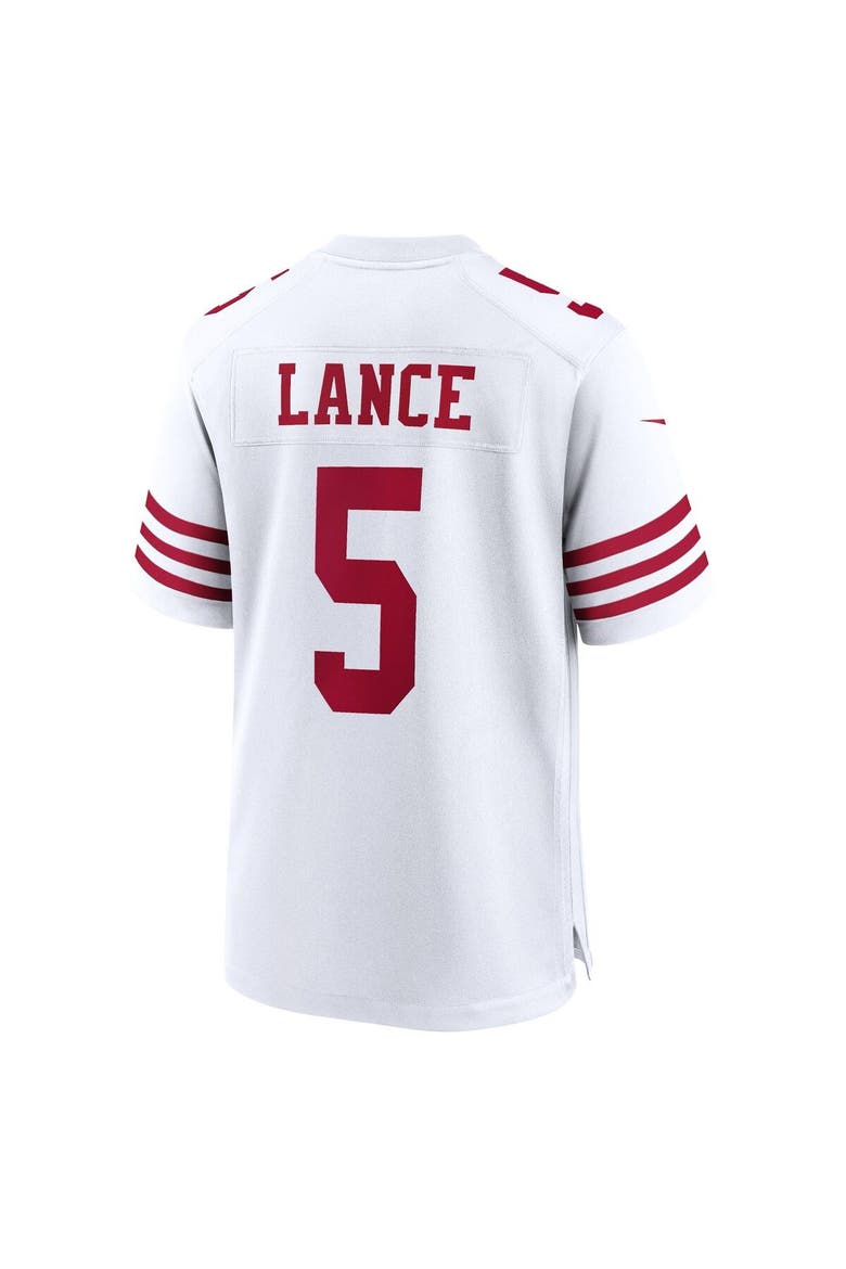Men's Nike Trey Lance White San Francisco 49ers Player Game Jersey, Alternate, color, White