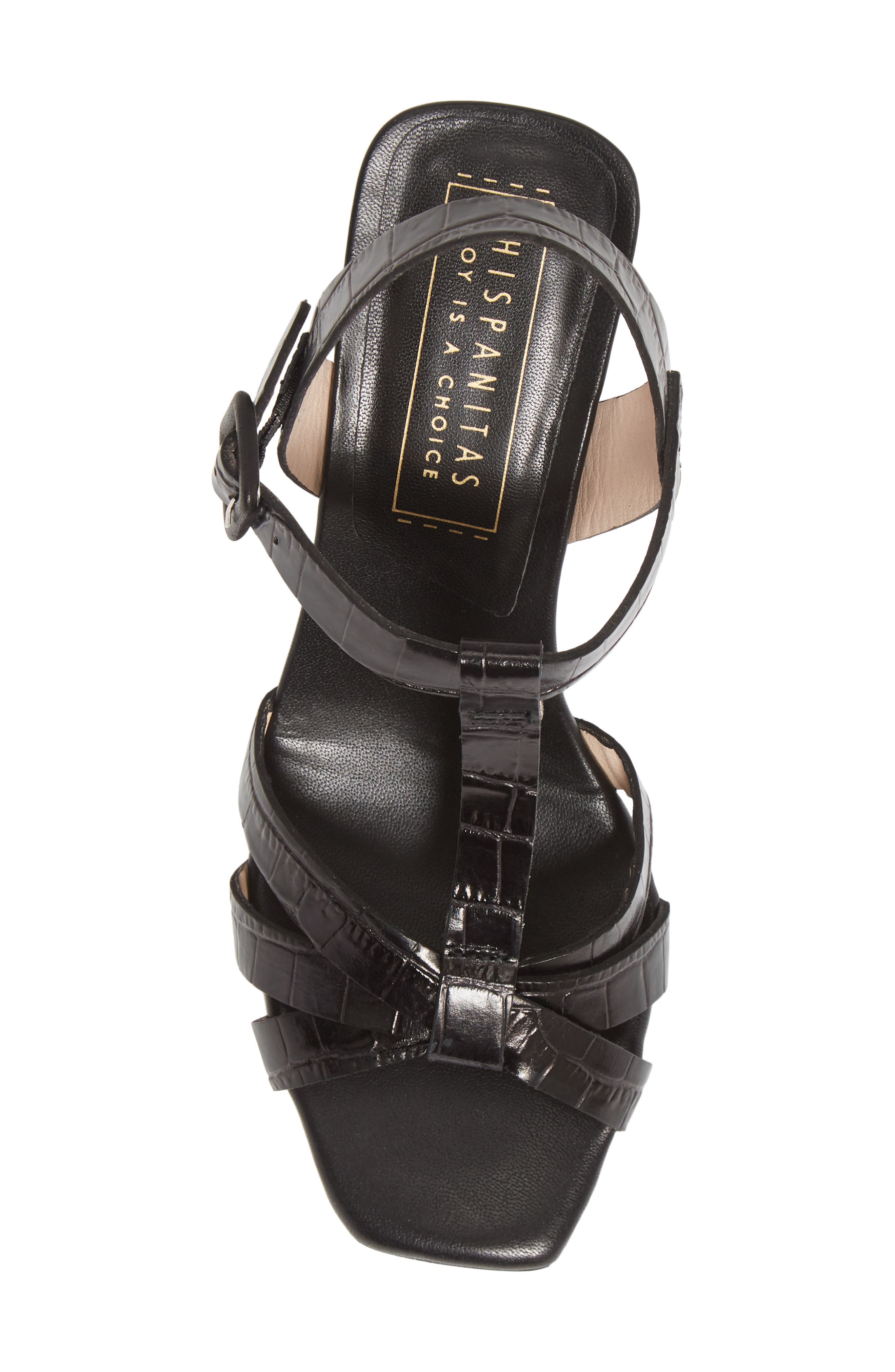 Praga T-Strap Sandal, Alternate, color, COCO BLACK LEATHER