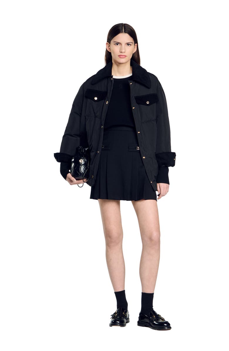 SANDRO Wool blend sweater, Alternate, color, Black