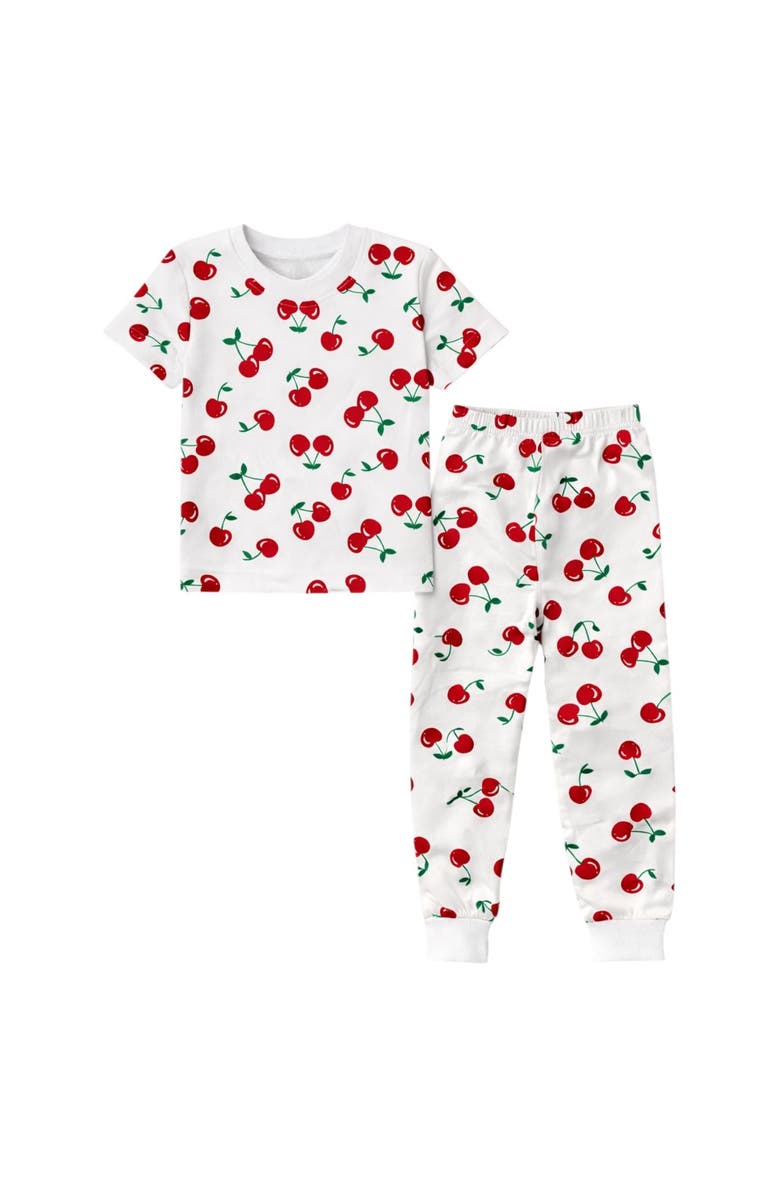 BenBen Kids 3 Pack Pajamas Snug Fitted Short Sleeve Sleepwear Sets, Alternate, color, Red/White/Purple