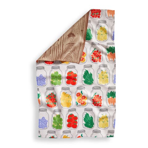 Super Absorbent Kitchen Towel Produce Jars Dishtowels Multi 80% Recycled Polyester 18x30 in