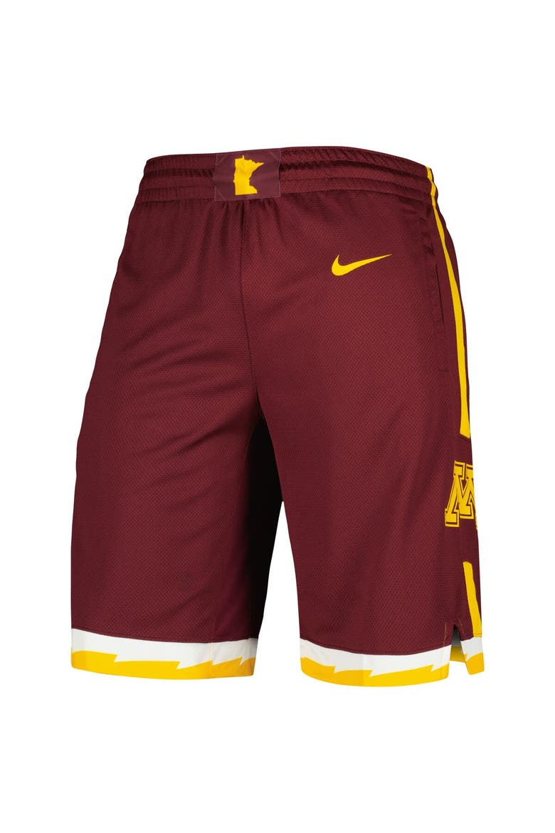 Men's Nike Maroon Minnesota Golden Gophers Replica Performance Basketball Shorts, Alternate, color, Maroon