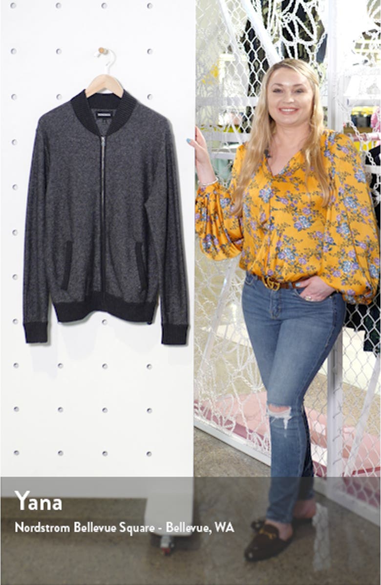 Cotton & Cashmere Bomber Sweater, sales video thumbnail