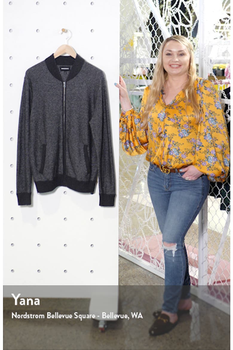 Cotton & Cashmere Bomber Sweater video