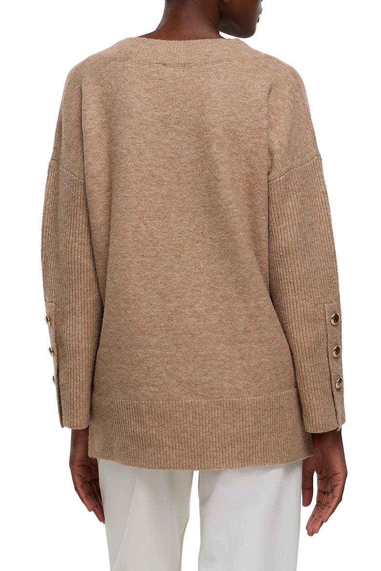 V-Neck Sweater, Alternate, color, BEIGE