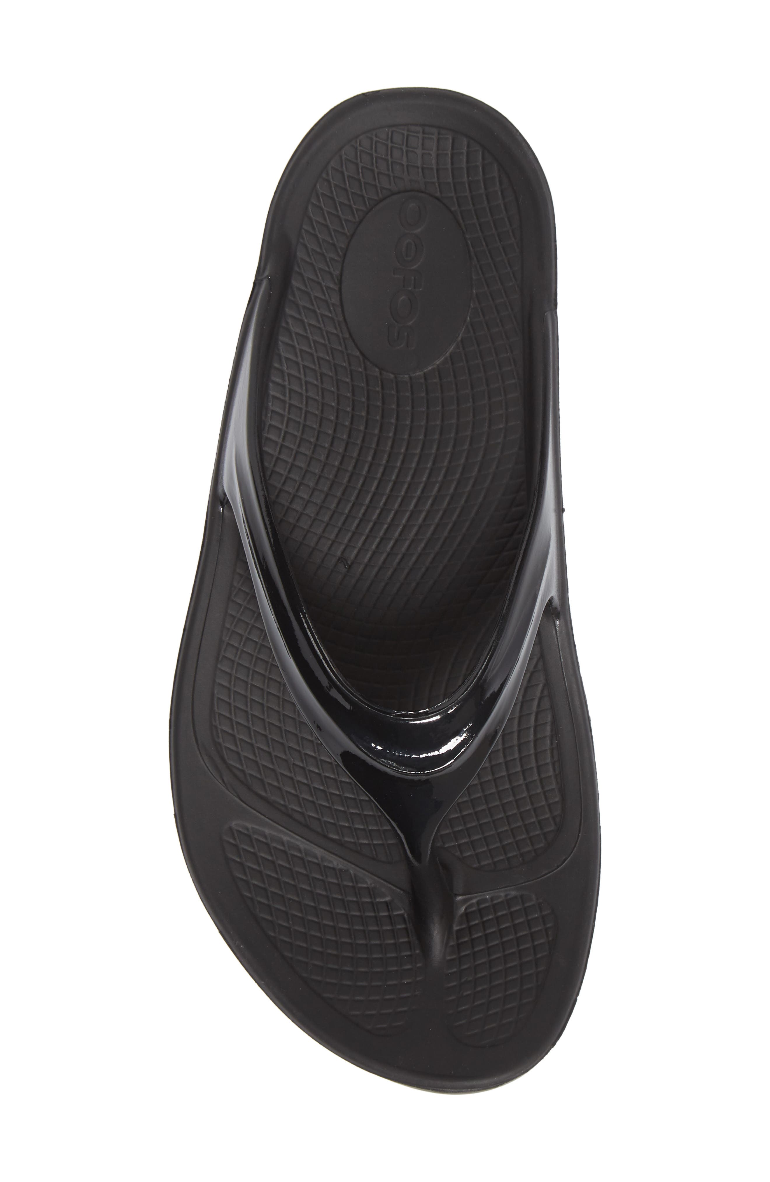 Oofos OOlala Flip Flop, Alternate, color, Black/ Black