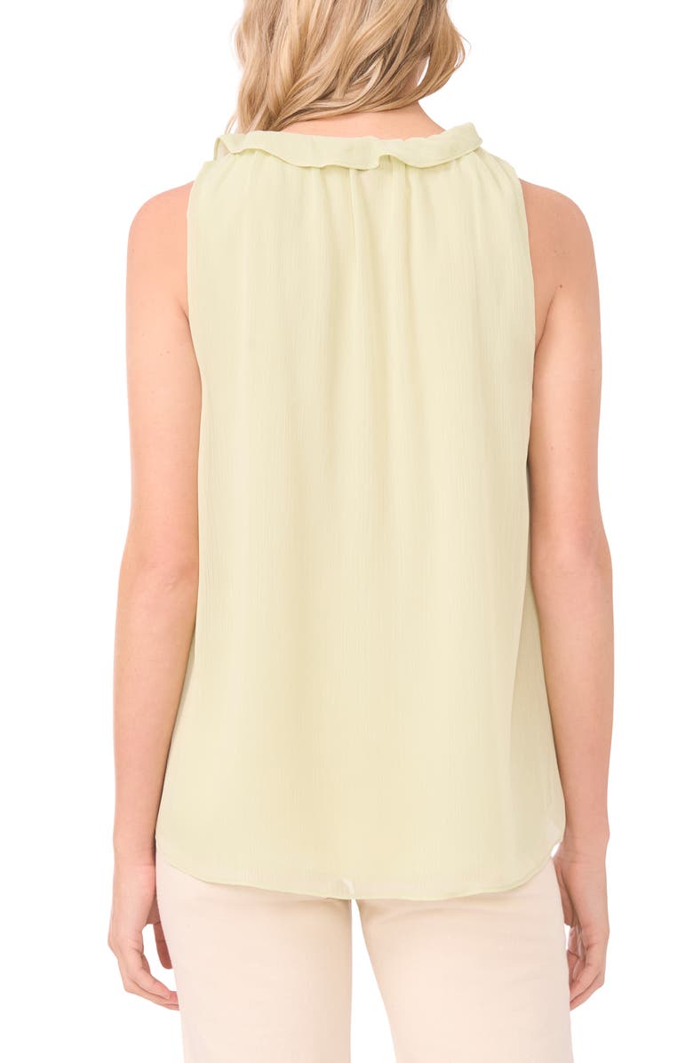 Vince Camuto Ruffle Sleeveless Top, Alternate, color, Lily Green