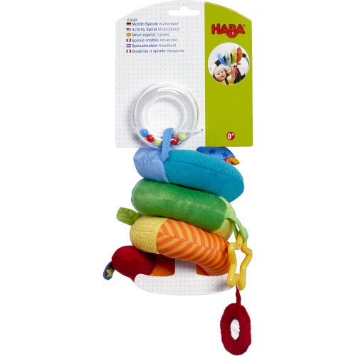 HABA HABA RAINBOW ACTIVITY SPIRAL CAR SEAT TOY AND STROLLER TOYS FOR BABY 0-6 MONTHS 