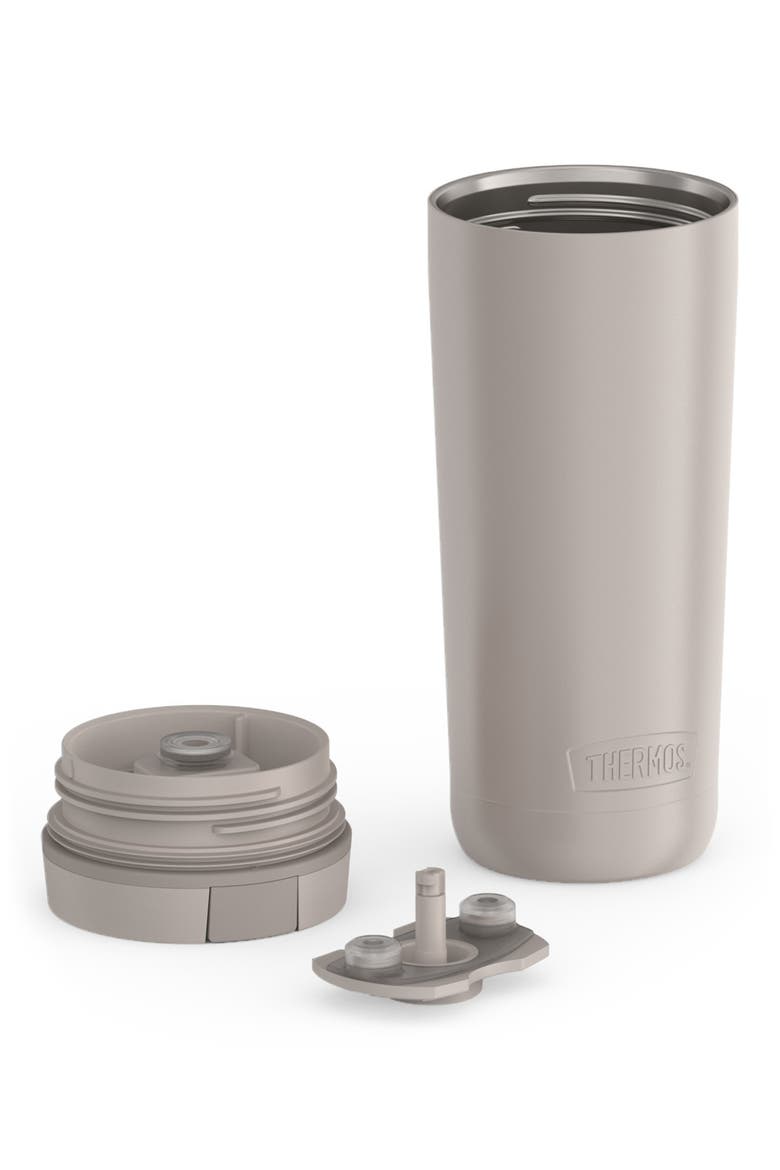 18-Ounce Vacuum Insulated Stainless Steel Travel Tumbler, Alternate, color, SANDSTONE