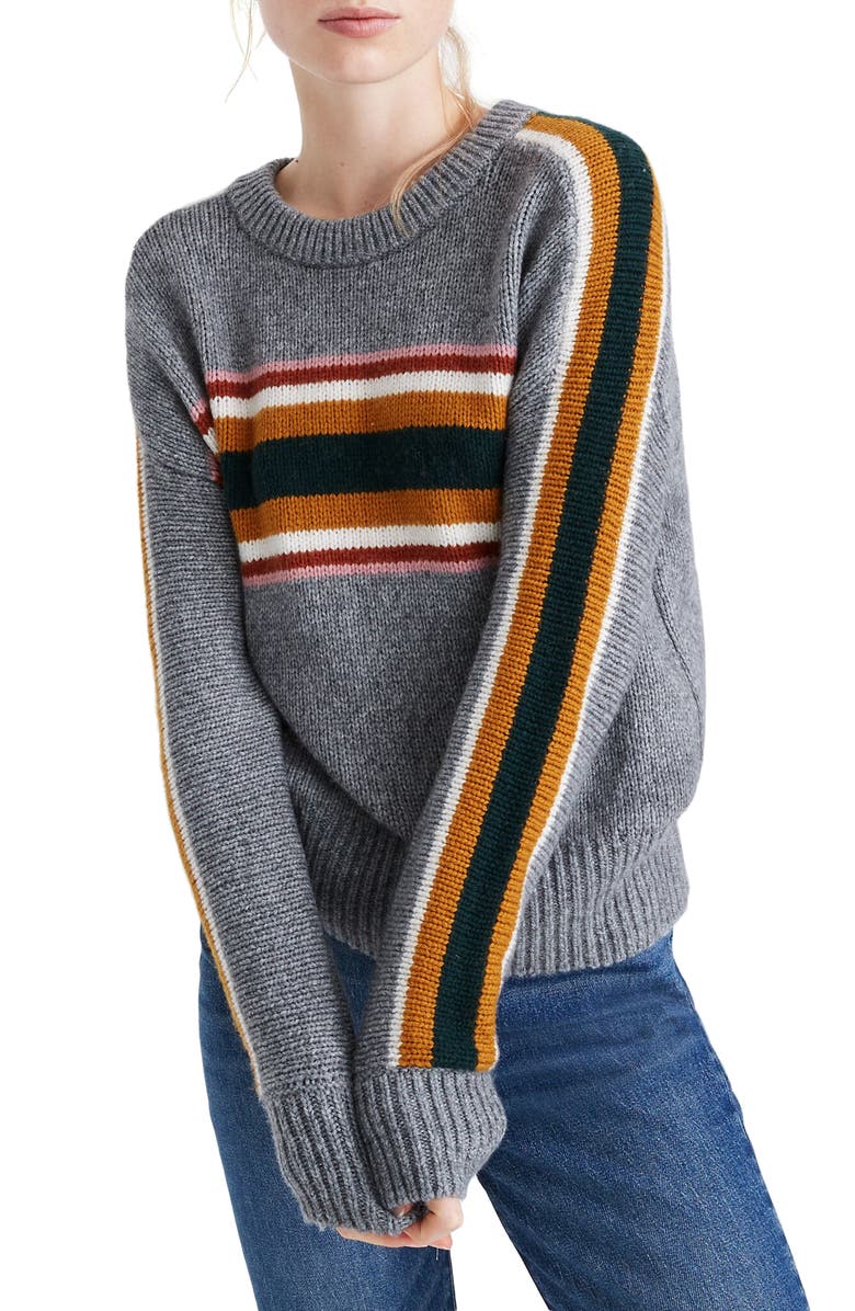 Madewell Striped Heath Pullover Sweater, Main, color, 