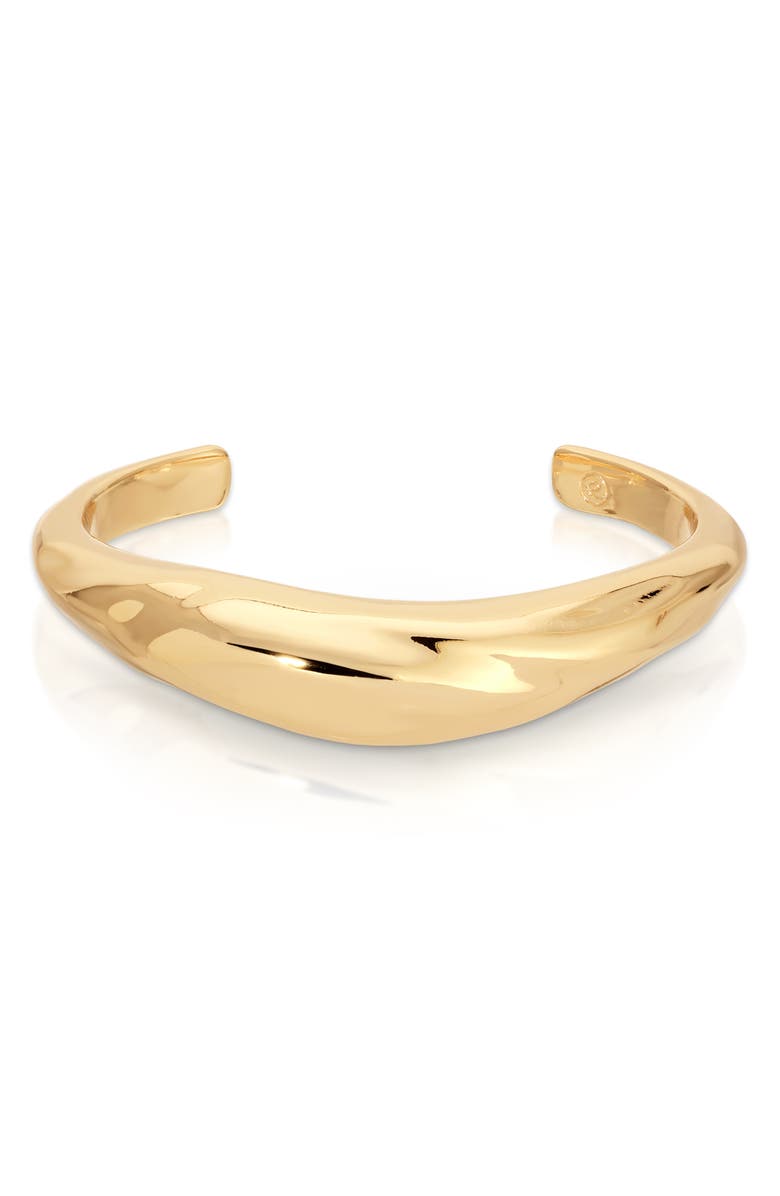 Ettika Fluid Elegance Cuff Bracelet, Main, color, Gold