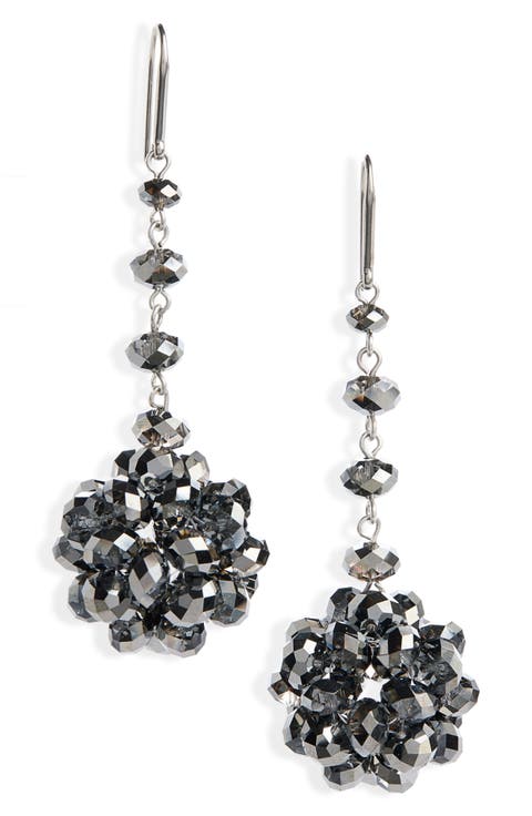 Crystal Cluster Drop Earrings