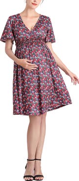 Kimi & Kai Evin V-Neck Maternity/Nursing Dress