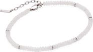 Alex and Ani Clear Quartz Semi-Precious Beaded Anklet