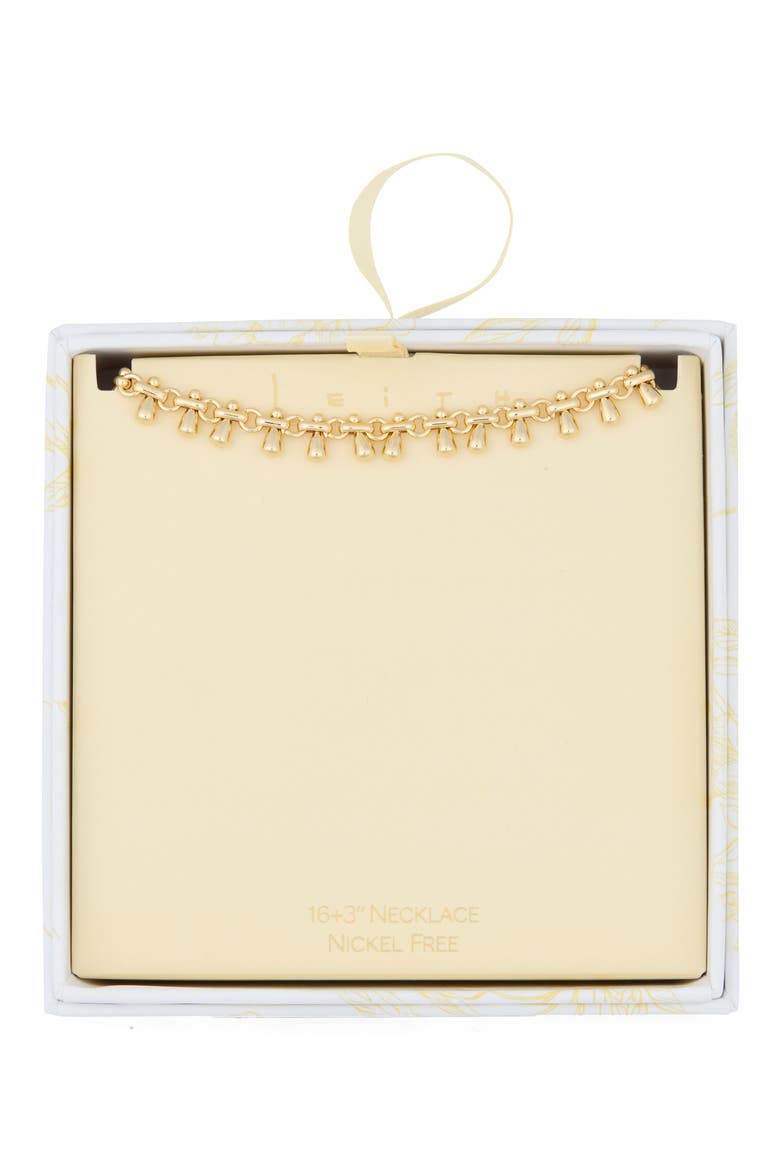 Droplet Collar Necklace, Main, color, GOLD