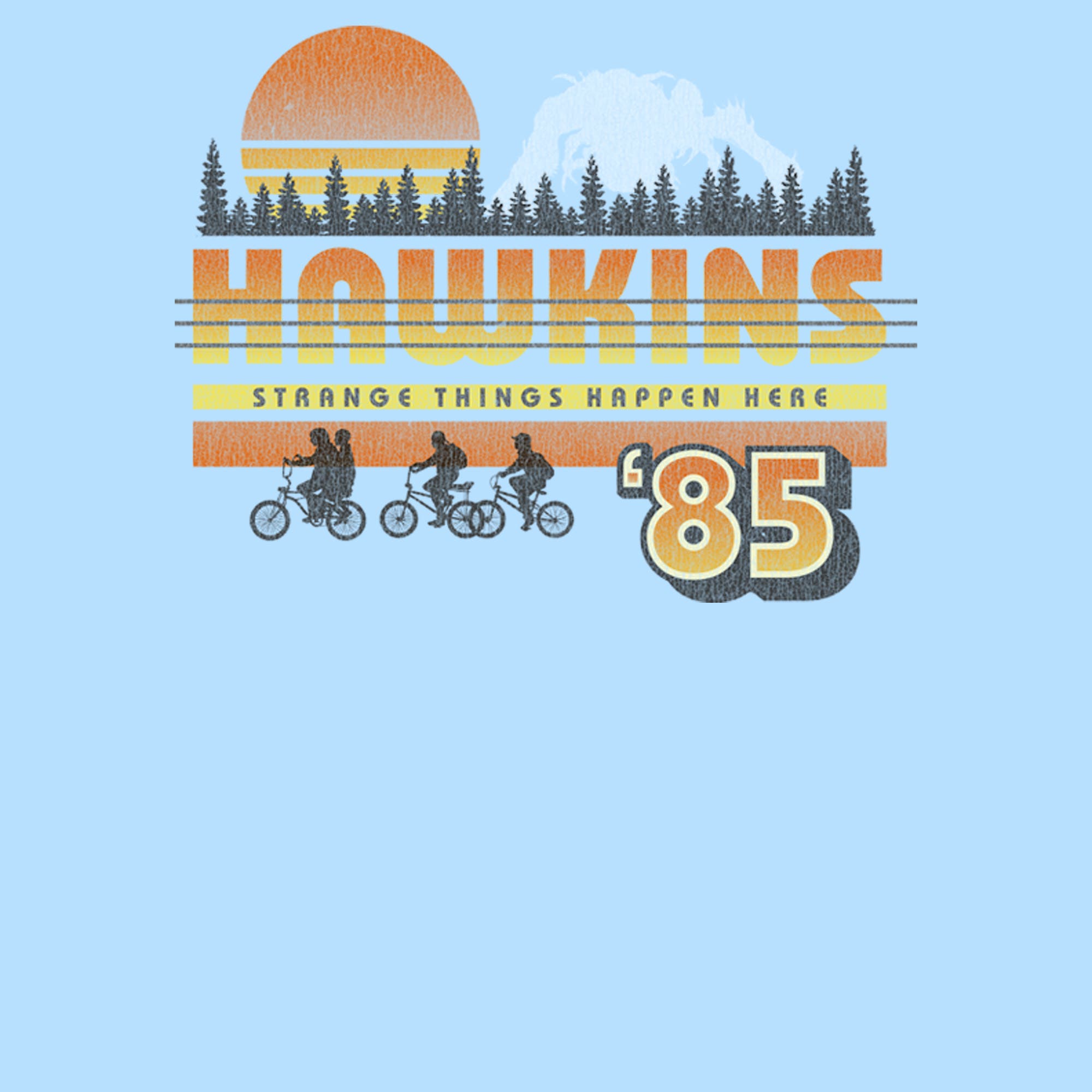 Stranger Things Netflix Men's Retro Hawkins Bikers Short Sleeve Graphic ...