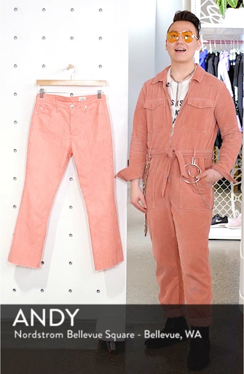 Jodi Pinstripe High Waist Crop Flare Jeans, sales video thumbnail