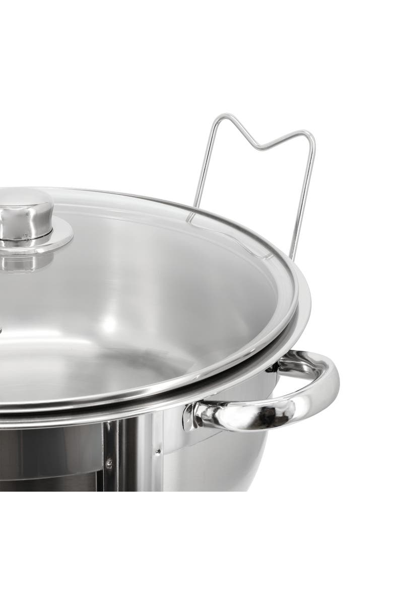 7.9 Quart Round Stainless Steel Professional Chafing Dish/Food Warmer/Buffet Server Serving Trays, Alternate, color, Silver