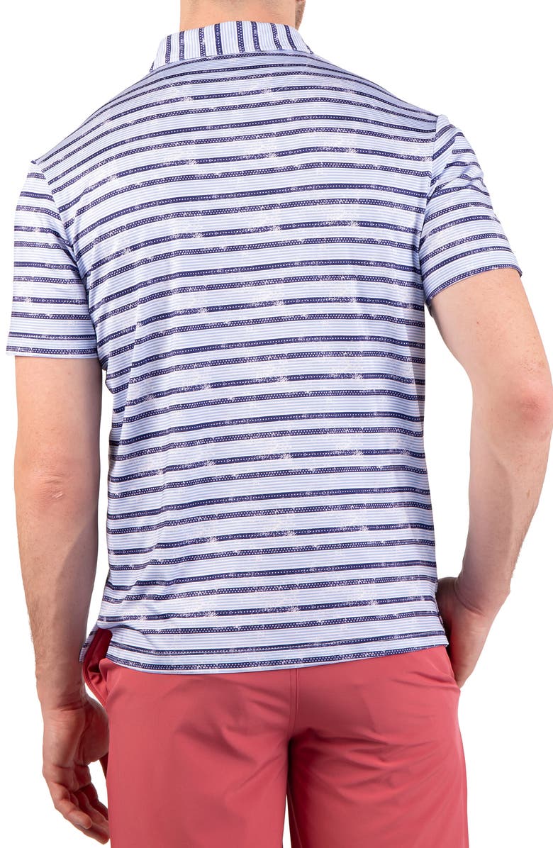 TailorByrd Stars & Stripes Print Performance Polo, Alternate, color, Blue