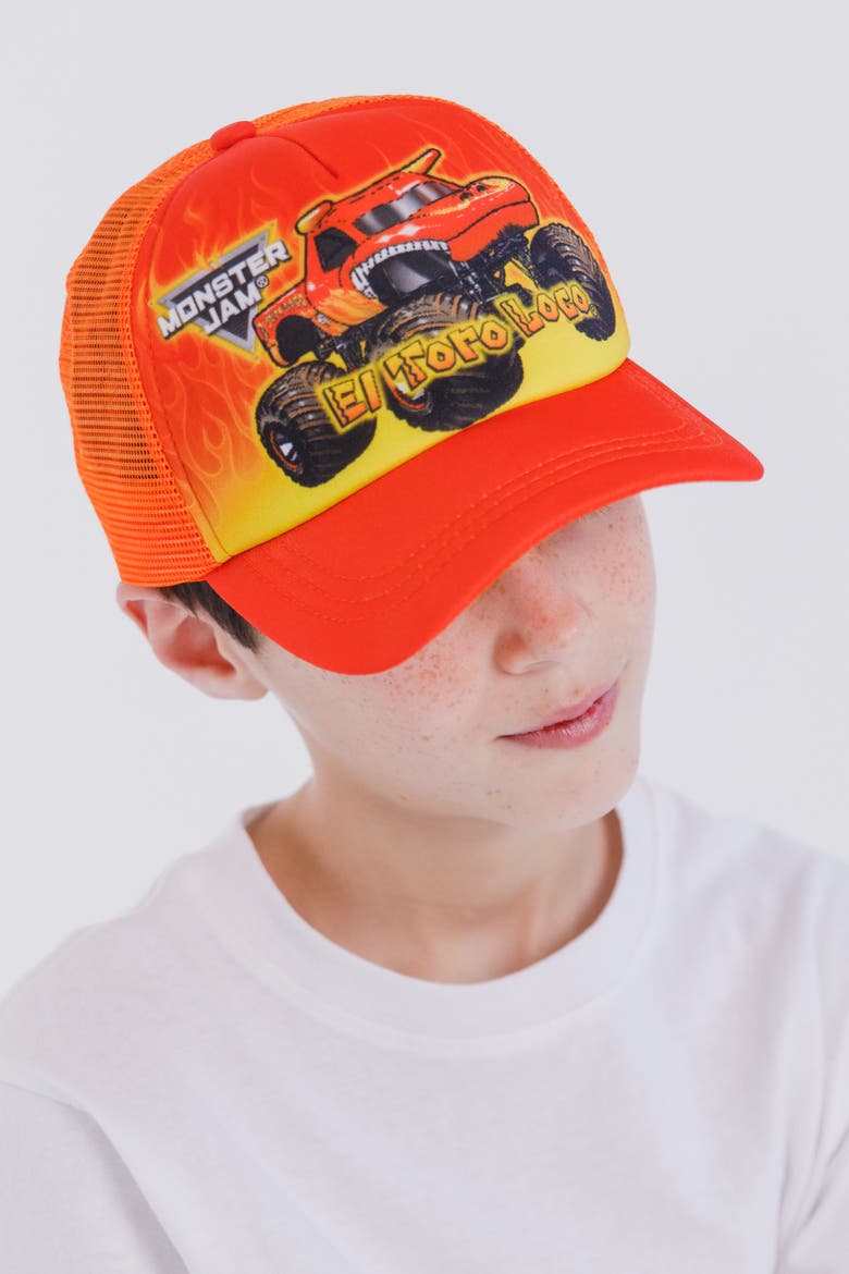 Boys' Strapback Baseball Cap, Alternate, color, El Toro Loco Orange