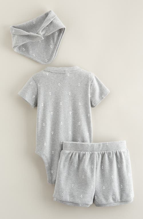 Nordstrom Romper, Bib & Shorts Set In Gray