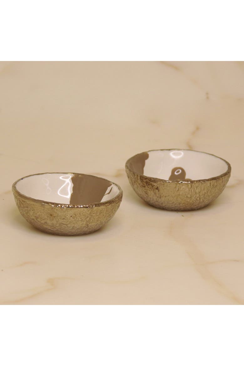 Dansbury Dipping Bowls - Set of 2, Alternate, color, Gold