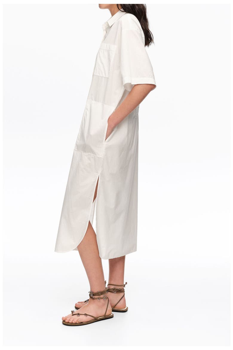 Cotton Embroidered Shirt Dress, Alternate, color, WHITE