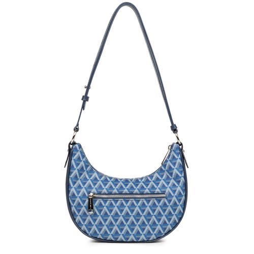Lancaster Zipped Hobo Bag Ikon It In Bleu
