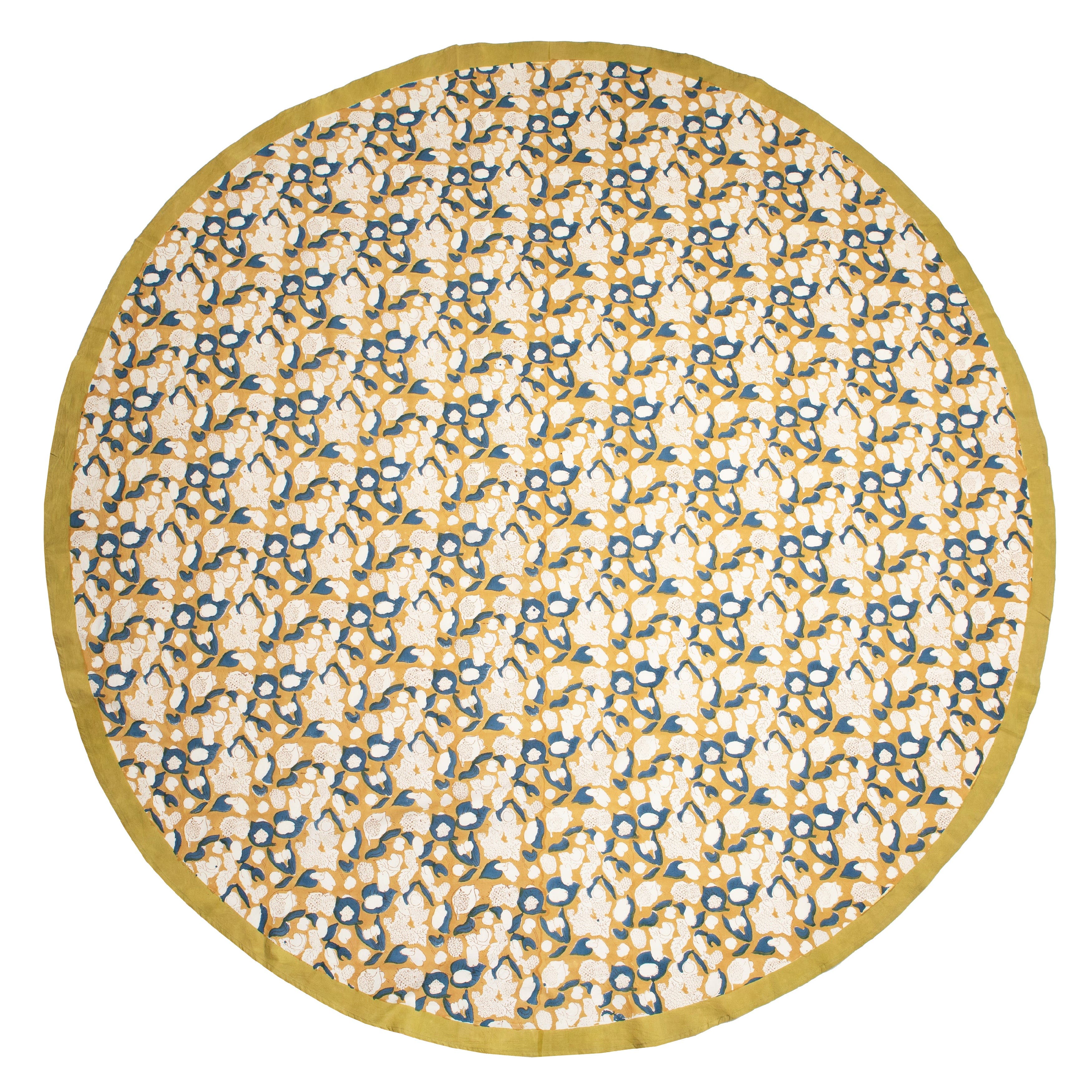 Mustard/Blue 90" Round