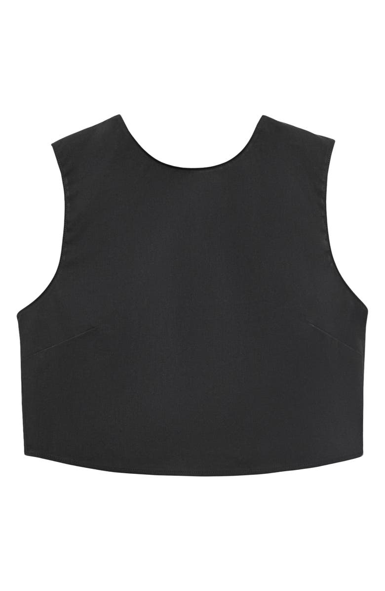 MANGO Tie Back Crop Tank, Alternate, color, Black