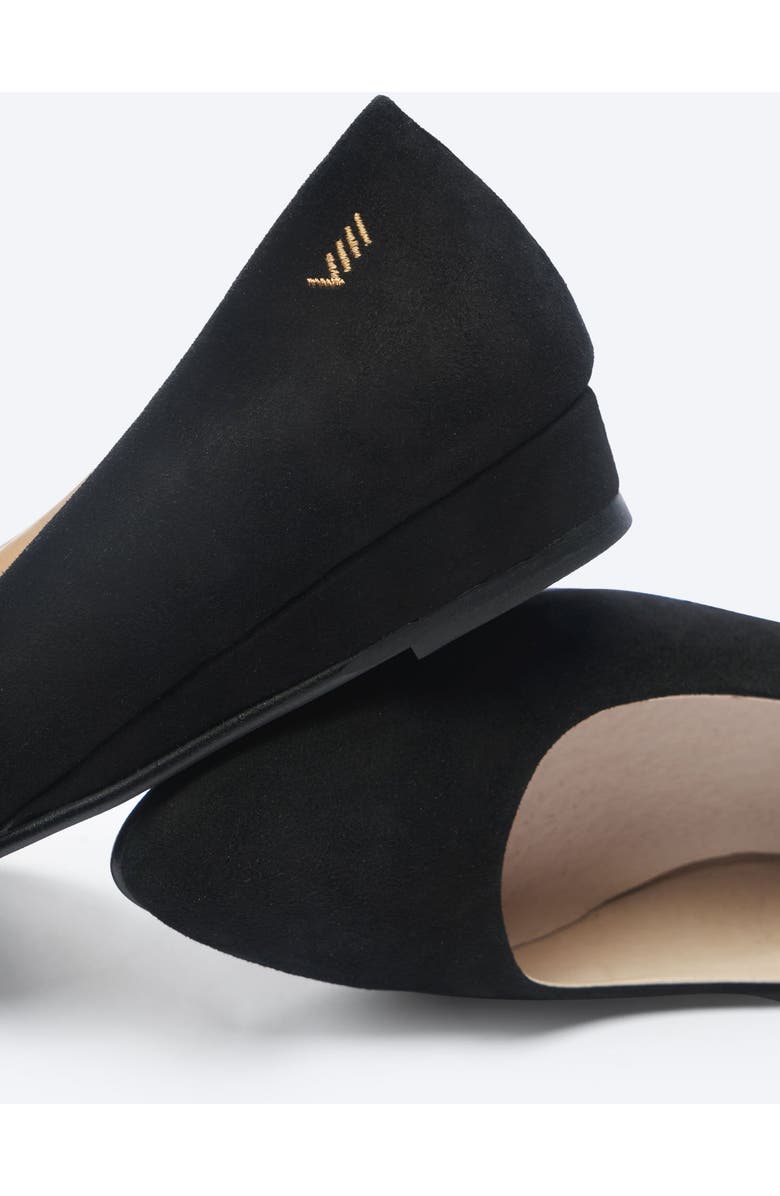 VISCATA Roma Suede Flats, Alternate, color, Black