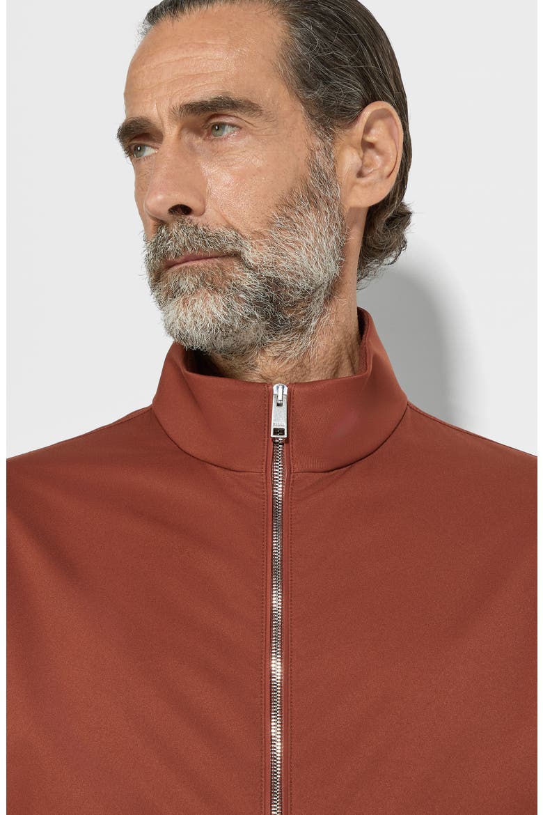 Stand Collar Jacket, Alternate, color, RUST